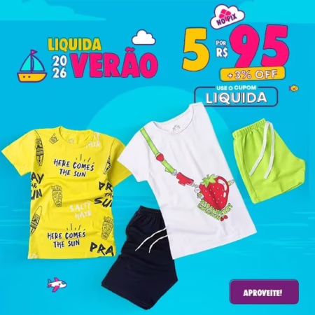 5 Conjuntos por R$ 95 no Pix 🔥