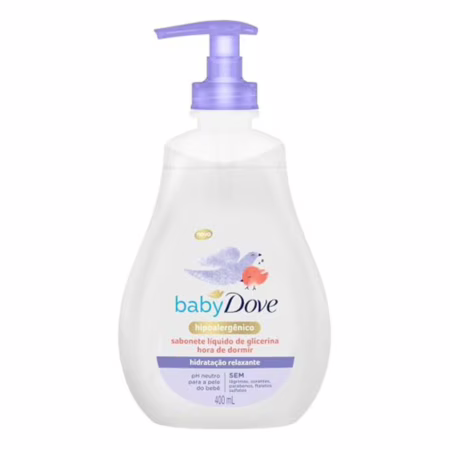 Baby Dove Sabonete Líquido De Glicerina Hidratação Relaxante Hora De Dormir Frasco 400 Ml