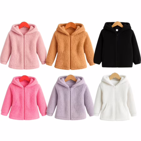 Blusa de frio Menina Infantil Pelinho com Capuz feminina TOUCA Tedy Casaco Teddy...