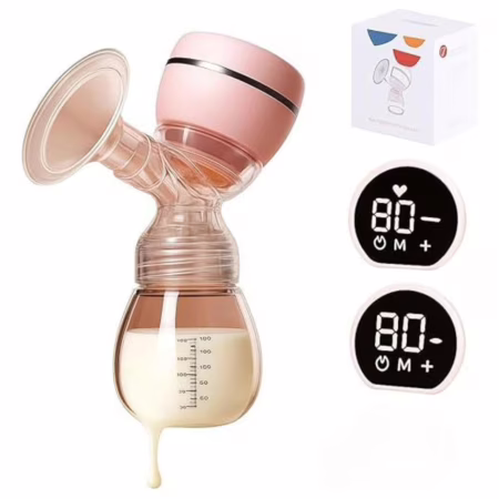 Bomba de Tirar Leite Materno Elétrica Automática Portátil Protetor de Mama de Silicone 22mm, 180ml, Mãos Livres, Livre de BPA com Tela LED manual, 2 Modos e 9 Níveis de Sucção, Baixo Ruído Premium Cores Variadas