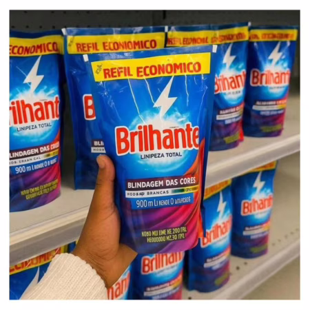 Brilhante Sabão Liquido Limpeza Total Refil 900 Ml
