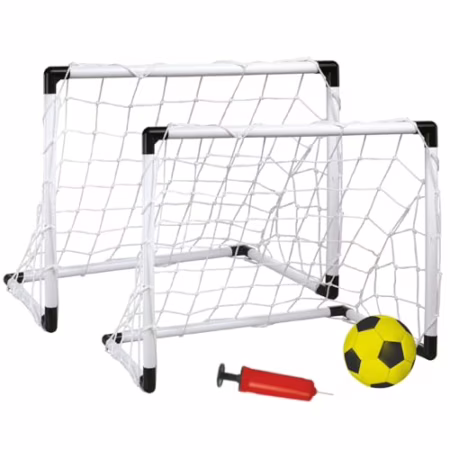 😍 Brinquedo Futebol Kit 2 Mini Traves Golzinho Infantil Gol com Bola e Bomba Jogo Chute a Gol