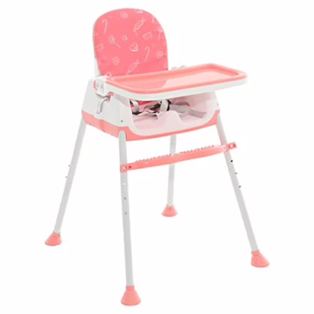 Cadeira de Alimentação Bebê Portátil Zest Maxi Baby  Rosa