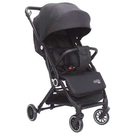 Carrinho de Bebê Passeio Vira Berço NIVI Até 15kgs Maxi Baby - Preto