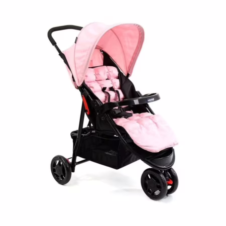 Carrinho De Passeio Para Bebê Delta Até 15kgs Rosa Voyage