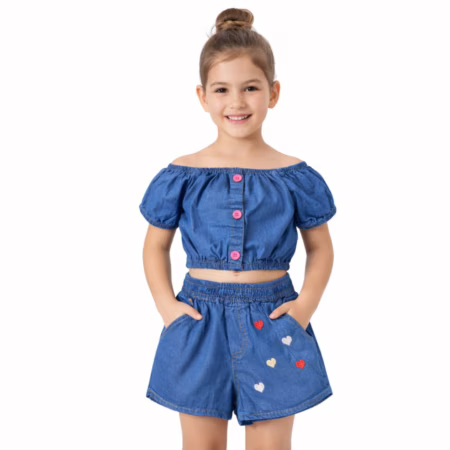 Conjunto Jeans (Tam. 1 ao 8)