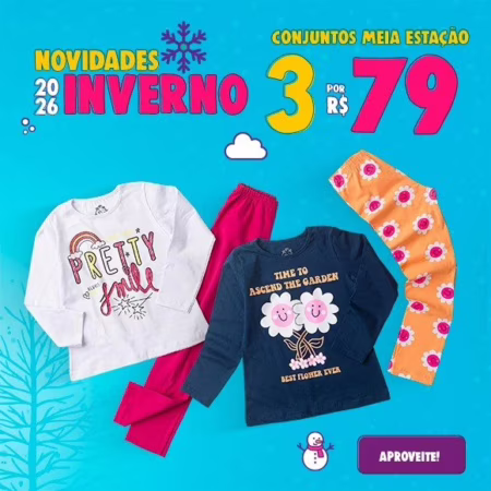 Conjuntos Meia estação 3 por R$ 79 🔥