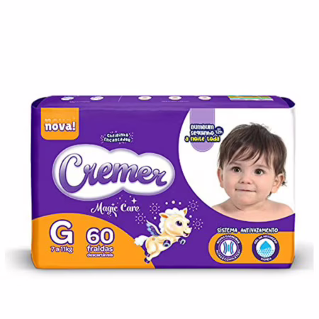 Cremer Fralda Hiper G 60 Unidades