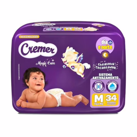 Fralda Cremer Econômica M 34 Unidades