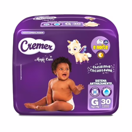 Fralda Cremer Magic Care G com 30 Unidades