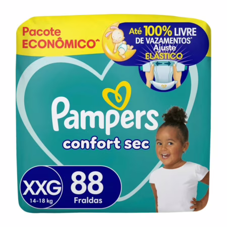 Fralda Pampers Confort Sec XXG 88 Unidades