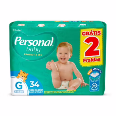 Fralda Personal Baby Protect&Sec G com 34