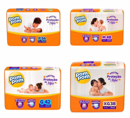Fralda Pom Pom Protek Proteção de Mãe