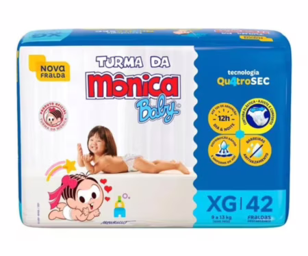 Fralda Turma da Mônica XG 42 unidades