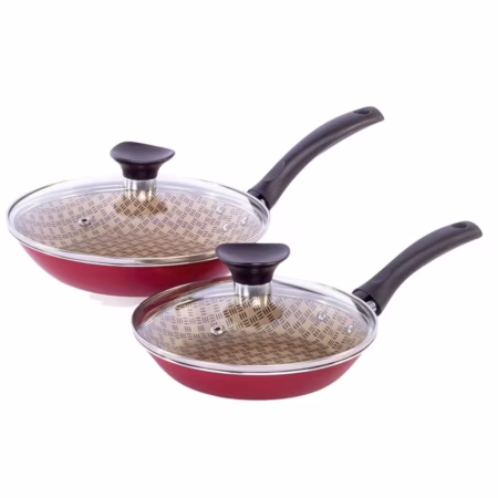 🚨 Frigideira Tramontina Turim Com Tampa 16 e 20 cm Vermelho