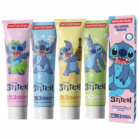 Gel Dental Infantil Sabor Tutti-Frutti Com Flúor 50g, Stitch