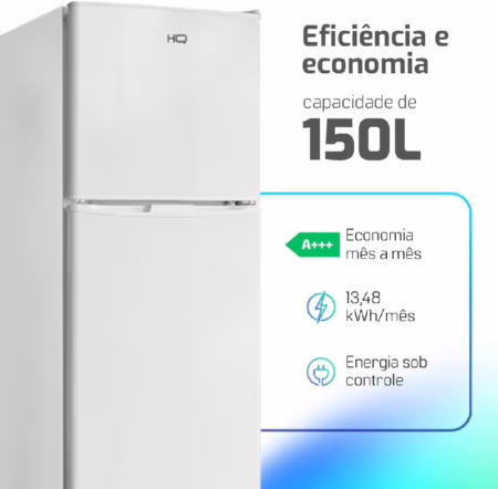 Geladeira Refrigerador Compacto HQ Defrost 150 Litros Branco HQ-150RDF (127V)