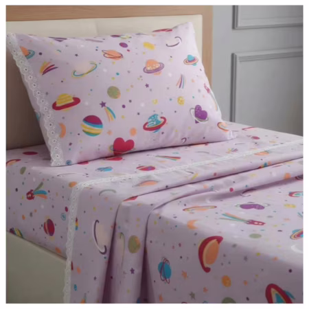 Jogo De Lençol Cama De Solteiro 2 Peças Estampado Infantil - diversas estampas
