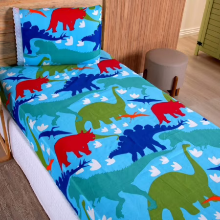 Jogo de Lençol Infantil 2 Peças Solteiro Estampado Menino Menina Várias Estampas