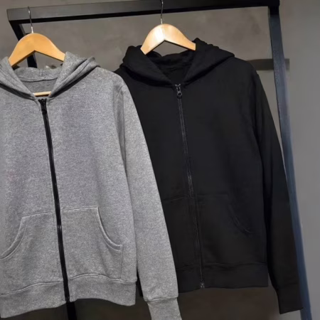 Kit 2 Moletons Com Capuz & Com Zíper, Casaco De Frio Inverno