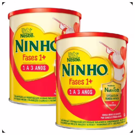 Kit 2 Ninho Fases 1+ Fórmula Infantil 1 a 3 anos 800g