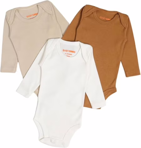 Kit 3 Body Minimalista Manga Longa Para Bebê Unissex Menina Menino Baby Greg