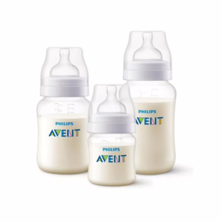 Kit 3 mamadeiras Philips Avent Anti-colic 125, 260 e 330ml -  Transparente