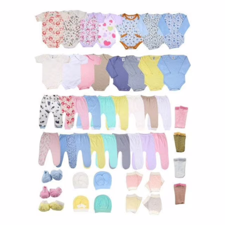 🛍️Kit 30 Pçs Enxoval Bebes Roupas Para Recem Nascido Atacado