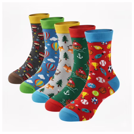 Kit 6 Pares Meia Cano Médio 0 Até 12 Anos Masculina Divertida Estampada Meias Masculino Menino Meninos Bebe Bebê RN