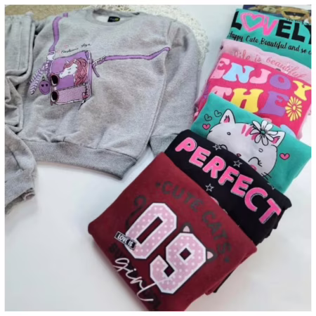 Kit 6 Peças Moletom Menina Infantil Inverno Atacado Barato