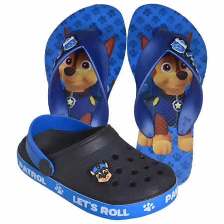 Kit Babuche Infantil Chinelo Patrulha Canina Sandália Leve