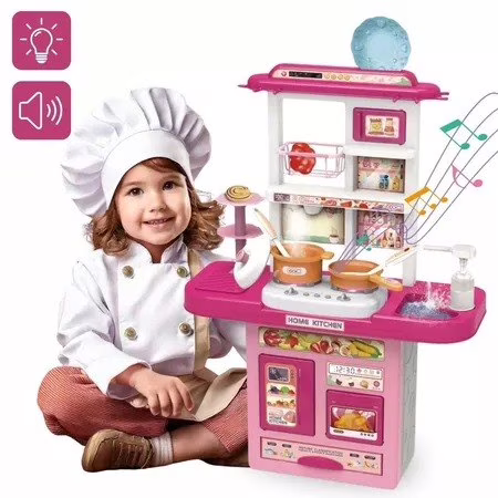 Kit Cozinha De Brinquedo Completa Infantil Sai Água E Som