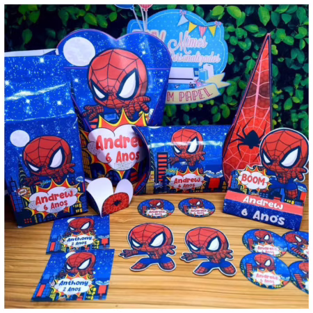 KIT FESTA ANIVERSARIO 160 ITENS COM NOME E IDADE LEMBRANCINHAS PERSONALIZADAS PEGUE E MONTE
