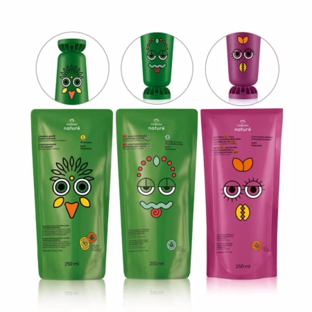 🛍️Kit Naturé Refis Cabelos Cacheados e Crespos 3 un de 250 ml