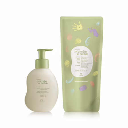 🛍️Kit Sabonete Líquido da Cabeça aos Pés Mamãe e Bebê com Refil