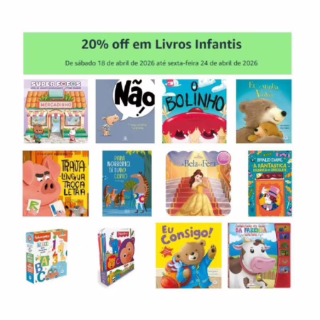 Livros Infantis com 20% off na amazon