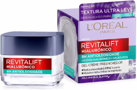 ✨ L'Oréal Paris Revitalift Hialurônico, Creme Facial Anti-Idade Noturno com Ácido Hialurônico, Preenche Linhas de Expressão, Hidrata Intensamente e Tonifica a Pele, 49g