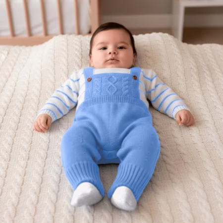 Macacão Bebê Tricot Tam 0 a 3m