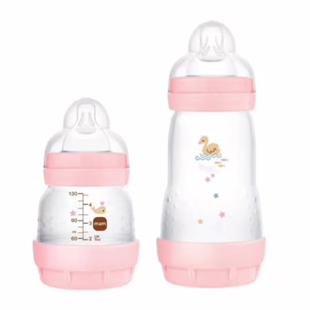 MAM Baby Kit 2 Mamadeiras Easy Start Starter Set Anticólica e Menos Bolhas de Ar...