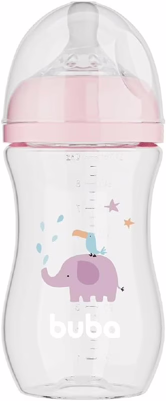 Mamadeira Easy Flow Elefante Rosa 270ml