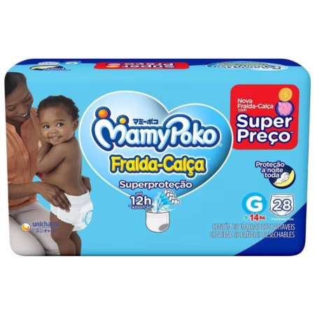 MamyPoko Fralda-Calça Superproteção G 28 Unidades