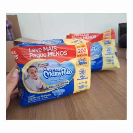 MamyPoko Lenços Umedecidos Dia&Noite 200 Unidades