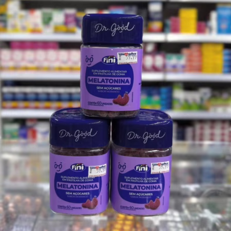 Melatonina Em Gomas Sabor Morango 60 Gomas - Fini Dr Good 0.21mg