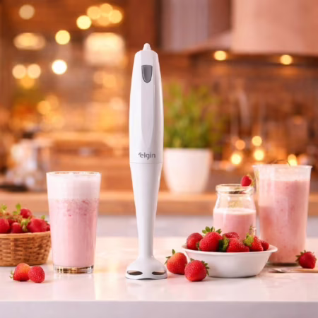 Mixer De Mão Portátil Branco 200w Com Copo 700ml MIX1002 Elgin 220v