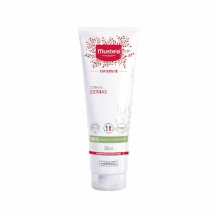 Mustela Creme Estrias 250ml - Hidrata e Acalma a Sensação de Coceira - Com 96% de Ingredientes de Origem Natural - Mustela Maternité