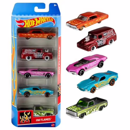 Pacote 5 Carros Sortidos Hot Wheels