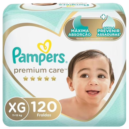 Pampers Fralda Premium Care XG com 120 Unidades