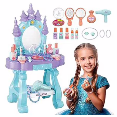 Penteadeira Princesa Infantil + 15 Acessórios