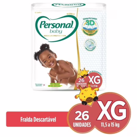 Personal Fralda Baby Premium Protection Xg Com 26 Unidades