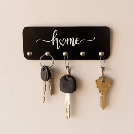 Porta Chaves Minimalista HOME em MDF Preto